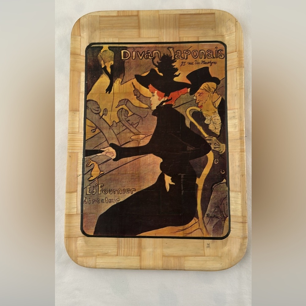Vintage Bamboo Divan Japonais tray